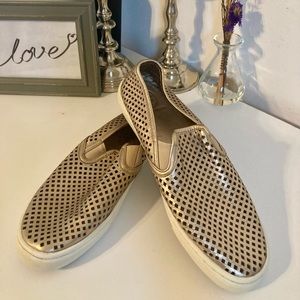 Tory Burch gold Slip On Sneaker Sz 8